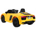 Audi R8 Spyder на акумуляторі Жовтий + Пульт + EVA + Free Start + Радіо MP3 + LED