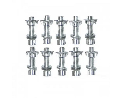 Набір зачепів для скеледрому пластикові 5 штук L-розмір з кріпленням - різнокольоровий