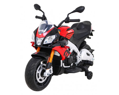 Aprilia Tuono V4 Акумуляторний мотоцикл для дітей Red + MP3 Панель + Опорні колеса + Free Start