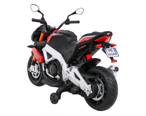 Aprilia Tuono V4 Акумуляторний мотоцикл для дітей Red + MP3 Панель + Опорні колеса + Free Start