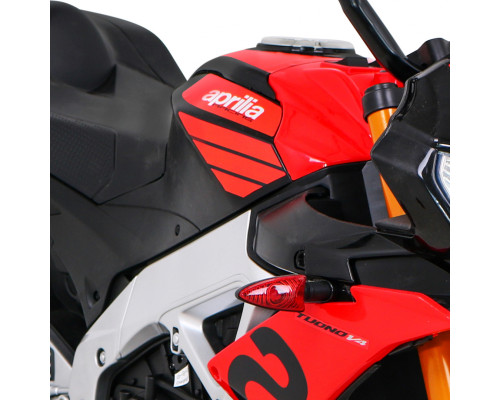 Aprilia Tuono V4 Акумуляторний мотоцикл для дітей Red + MP3 Панель + Опорні колеса + Free Start