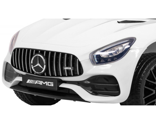 Дитячий Mercedes Benz GT на акумуляторі Білий + Пульт + Free Start + MP3 LED