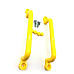 Пластикові ручки WCG для дитячого майданчика 330 мм - жовті