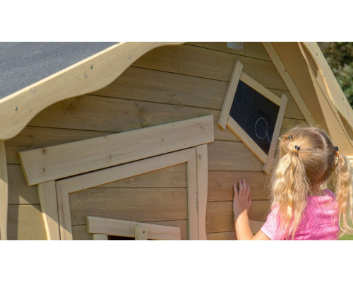 Дерев'яний будиночок для дітей EXIT Crooky 150 сіро-бежевий