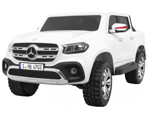 Mercedes Benz X-Class дитячий Білий + Пульт + 4х4 Привід + MP4 + Багажник + LED + EVA