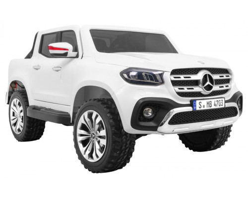 Mercedes Benz X-Class дитячий Білий + Пульт + 4х4 Привід + MP4 + Багажник + LED + EVA