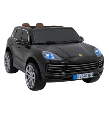 Porsche Cayenne S на акумуляторі для дітей Чорна фарба + Пульт + Free Start + EVA + Audio LED