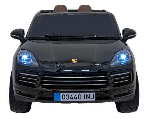 Porsche Cayenne S на акумуляторі для дітей Чорна фарба + Пульт + Free Start + EVA + Audio LED