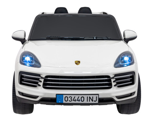 Porsche Cayenne S на акумуляторі для дітей Біла фарба + Пульт + Free Start + EVA + Audio LED