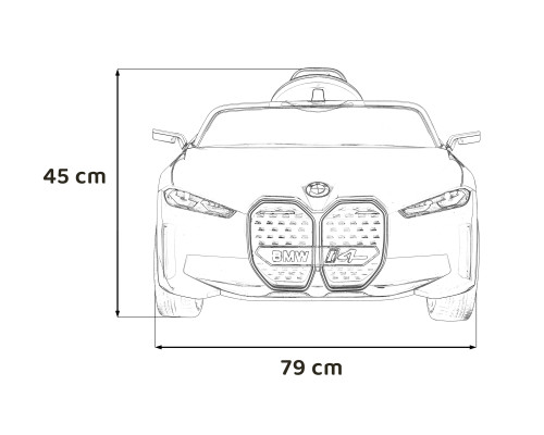 Дитячий автомобіль BMW i4 на акумуляторі Білий + Повільний старт + EVA + Екошкіра + Audio LED + Пульт