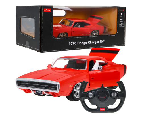 1970 Dodge Charger RT червоний RASTAR модель 1:16 Автомобіль на дистанційному керуванні + пульт дистанційного керування