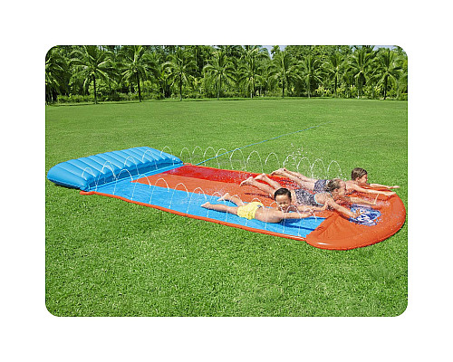 Водна гірка Bestway 52479 3-місна 488 см - різнокольорова