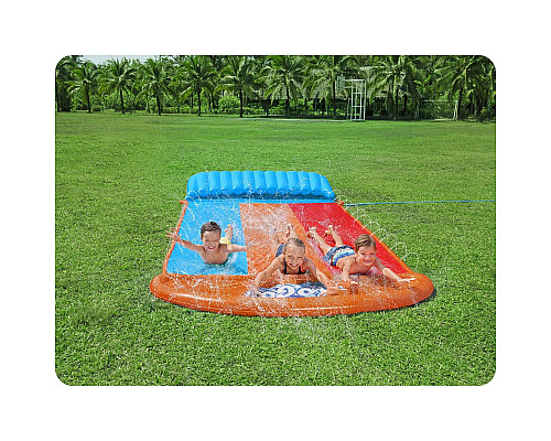 Водна гірка Bestway 52479 3-місна 488 см - різнокольорова