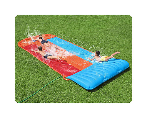 Водна гірка Bestway 52479 3-місна 488 см - різнокольорова