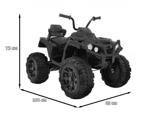 Квадроцикл 2,4 ГГц на акумуляторі для дітей Чорний + Пульт + Колеса EVA + Радіо MP3 + Free Start