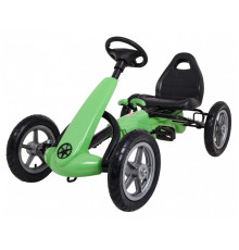 Дитячий педальний картинг STAR 3+ Green + Регулювання сидіння + Надувні колеса