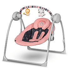 Дитяче крісло-гойдалка Lionelo RUBEN PINK BABY 69 х 63 х 70 см - рожева