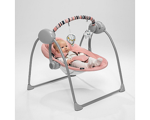 Дитяче крісло-гойдалка Lionelo RUBEN PINK BABY 69 х 63 х 70 см - рожева