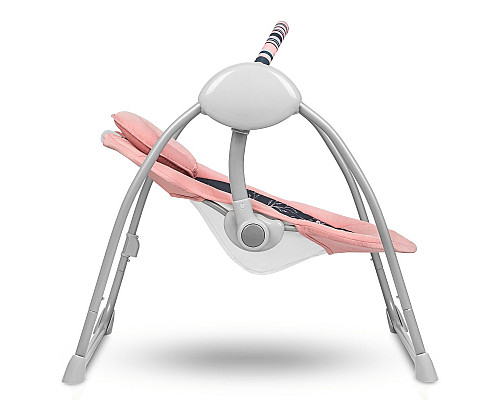 Дитяче крісло-гойдалка Lionelo RUBEN PINK BABY 69 х 63 х 70 см - рожева