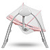 Дитяче крісло-гойдалка Lionelo RUBEN PINK BABY 69 х 63 х 70 см - рожева
