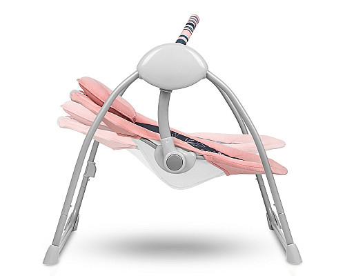 Дитяче крісло-гойдалка Lionelo RUBEN PINK BABY 69 х 63 х 70 см - рожева