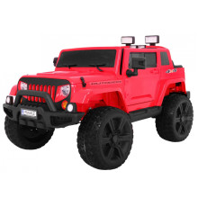 Дитяча акумуляторна машина Mighty Jeep Red + 2 місця + привід 4х4 + 2 багажника