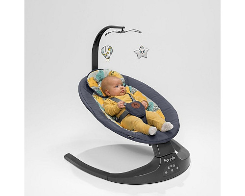 Крісло-гойдалка Lionelo RALF GREY CONCRETE 70 х 65 х 82 см - різнокольорова