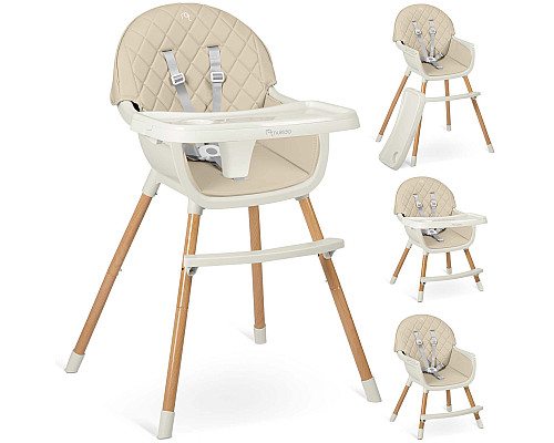 Стільчик для годування Nukido Lilo 63 х 64 х 93 см - бежевий