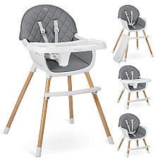 Стільчик для годування Nukido Lilo 63 х 64 х 93 см - сіро-білий