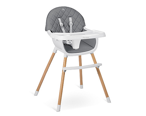 Стільчик для годування Nukido Lilo 63 х 64 х 93 см - сіро-білий