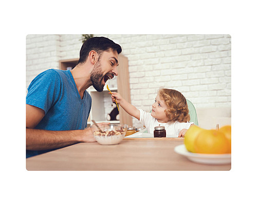 Стільчик для годування Nukido Lilo 63 х 64 х 93 см - м'ятно-білий