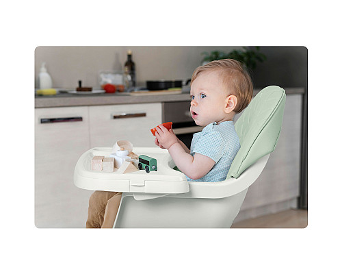 Стільчик для годування Nukido Lilo 63 х 64 х 93 см - м'ятно-білий