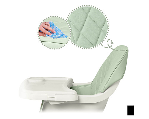 Стільчик для годування Nukido Lilo 63 х 64 х 93 см - м'ятно-білий