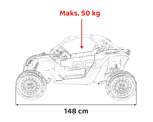 Дитяча акумуляторна машинка Баггі Maverick Turbo RR Помаранчева Дитяча акумуляторна машинка Баггі Maverick Turbo RR Помаранчева