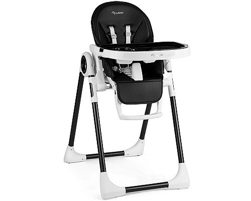 Стільчик для годування зі столиком Nukido Belo 75 х 56 х 76 см - чорно-білий