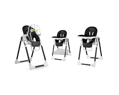 Стільчик для годування зі столиком Nukido Belo 75 х 56 х 76 см - чорно-білий