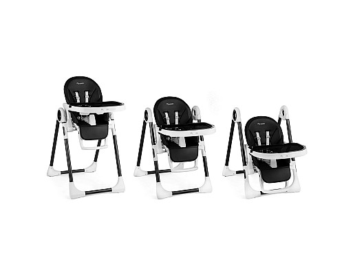 Стільчик для годування зі столиком Nukido Belo 75 х 56 х 76 см - чорно-білий