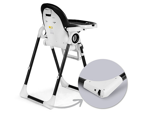 Стільчик для годування зі столиком Nukido Belo 75 х 56 х 76 см - чорно-білий