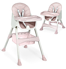 Стільчик для годування зі столиком Ricokids Milo 79 х 62 х 94 см - рожево-білий