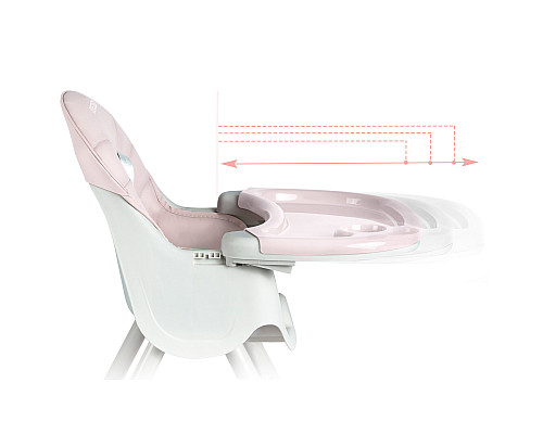 Стільчик для годування зі столиком Ricokids Milo 79 х 62 х 94 см - рожево-білий