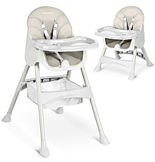 Стільчик для годування зі столиком Ricokids Milo 79 х 62 х 94 см - бежево-білий