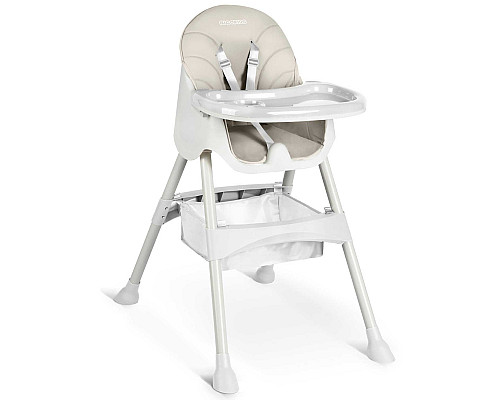 Стільчик для годування зі столиком Ricokids Milo 79 х 62 х 94 см - бежево-білий