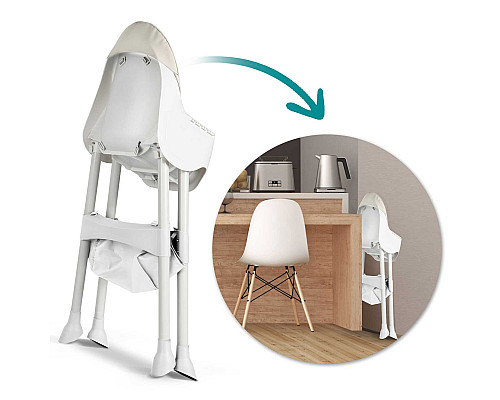 Стільчик для годування зі столиком Ricokids Milo 79 х 62 х 94 см - бежево-білий