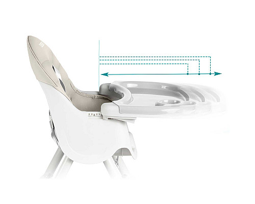 Стільчик для годування зі столиком Ricokids Milo 79 х 62 х 94 см - бежево-білий