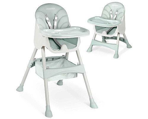 Стільчик для годування зі столиком Ricokids Milo 79 х 62 х 94 см - зелено-білий