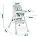Стільчик для годування зі столиком Ricokids Milo 79 х 62 х 94 см - зелено-білий