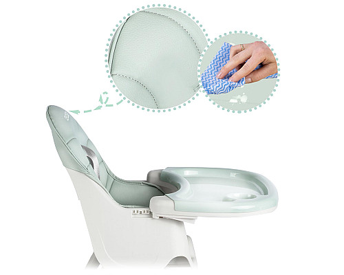 Стільчик для годування зі столиком Ricokids Milo 79 х 62 х 94 см - зелено-білий