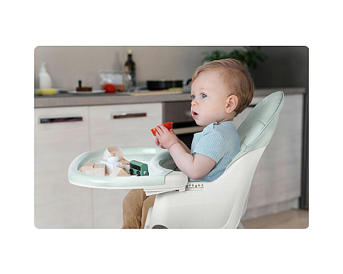 Стільчик для годування зі столиком Ricokids Milo 79 х 62 х 94 см - зелено-білий