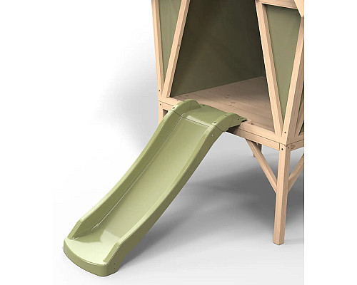 Ігровий будиночок з гіркою EXIT Yuki 300, бежево-зелений