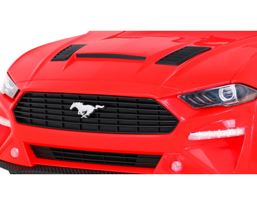 Дитячий автомобіль Ford Mustang GT на акумуляторі Red + Регулювання сидіння + Audio LED + EVA + Free Start